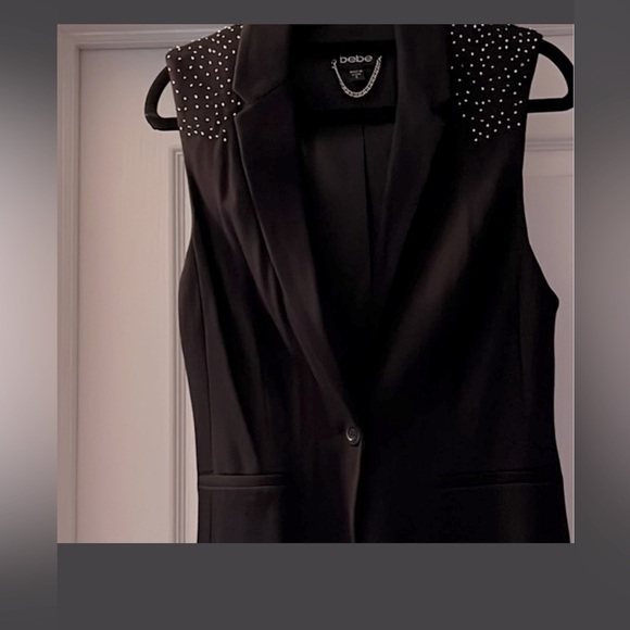 bebe Jackets & Blazers - Bebe black studded vest S